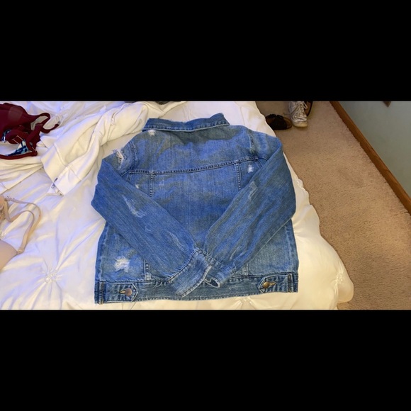 WORN ONCE!! DISTRESSED JEAN JACKET FROM NORDSTROM! - Picture 3 of 5
